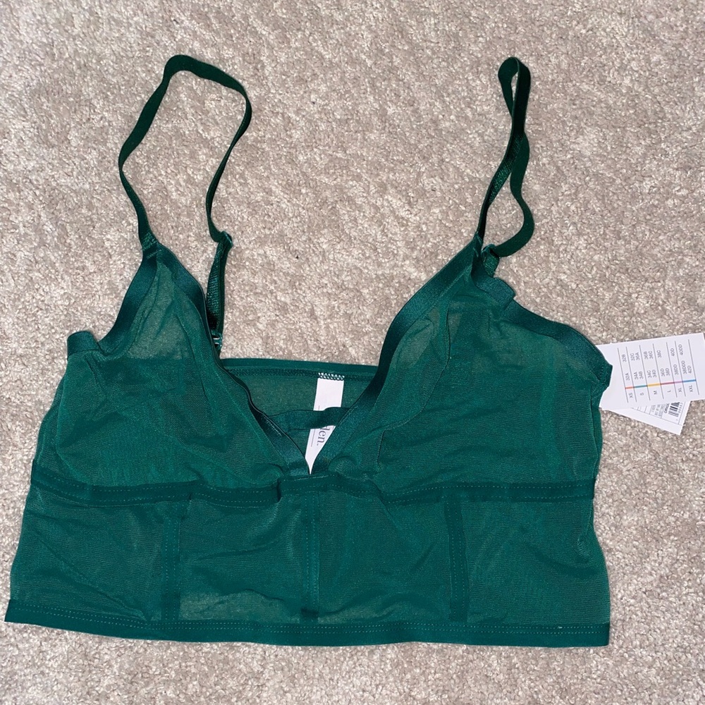 Auden Dark Green Mesh Bralette